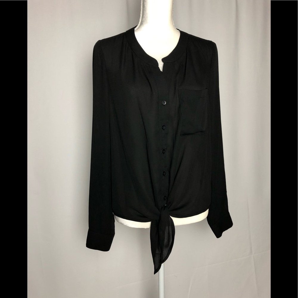 2b Bebe Black Sheer Top